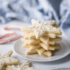 I make these vanilla cut-out cookies every year, and they never disappoint! So easy to make, the dough is great to work with, and they absolutely, positively, DO NOT SPREAD when you bake them. Perfect for decorating with royal icing.
