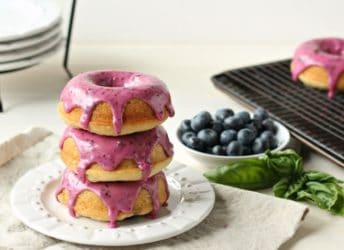 Baked Blueberry Sour Cream Donuts