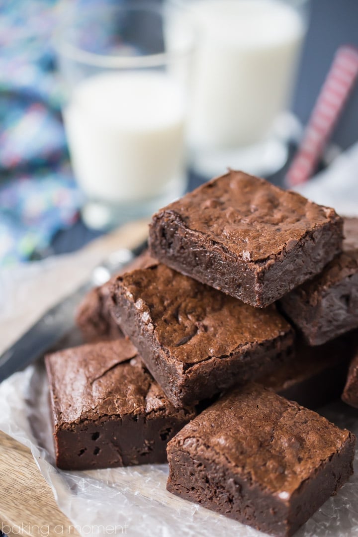 Simply Perfect Brownies from Scratch: The fudgiest, gooiest brownies, with the deepest, darkest, most intense chocolate flavor EVER! From scratch, pantry staples, just one bowl, no mixer needed. food desserts brownies