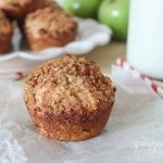 Apple Muffins with Nut Crumble Topping by Jen of Yummy Healthy Easy