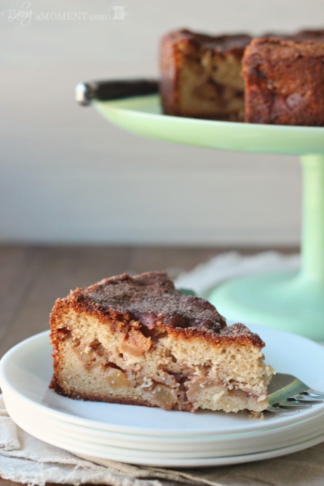 Brown Butter Cream Cheese Jewish Apple Cake by Baking a Moment