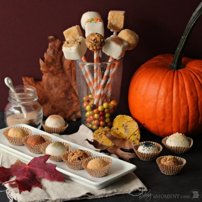 Pumpkin Cheesecake Truffle Pops | Baking a Moment
