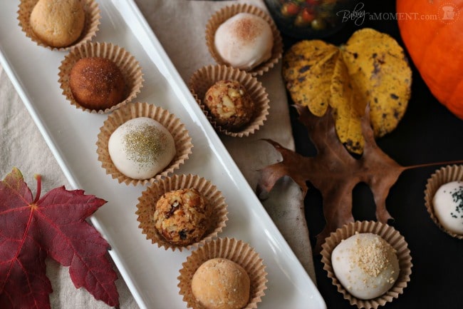 Pumpkin Cheesecake Truffle Pops | Baking a Moment