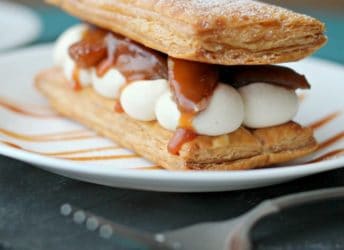 Caramelized Apple & Goat Cheese Mousse Mille Feuilles | Baking a Moment