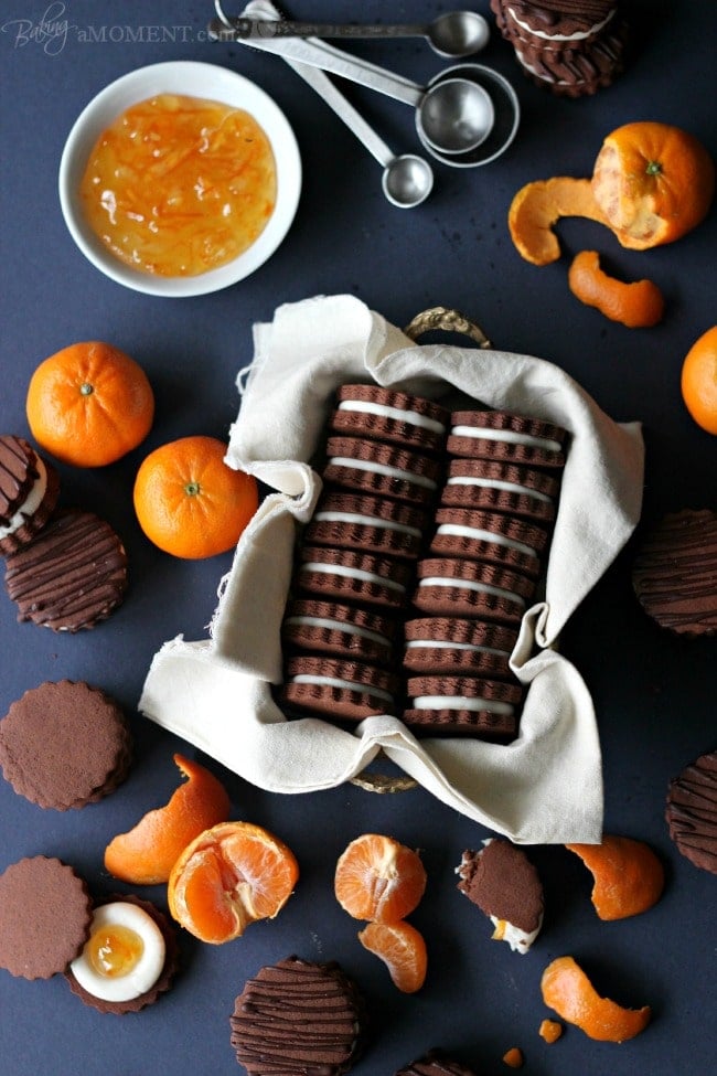 Chocolate Orange Sandwich Cookies | Baking a Moment