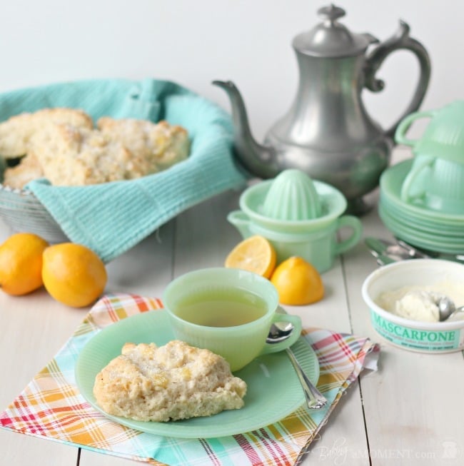 Meyer Lemon Mascarpone Scones | Baking a Moment