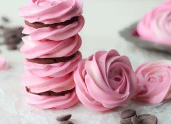 Raspberry Meringue Sandwiches with Whipped Ganache Filling | Baking a Moment