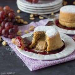 Peanut Butter and Jelly Lava Cakes | Baking a Moment