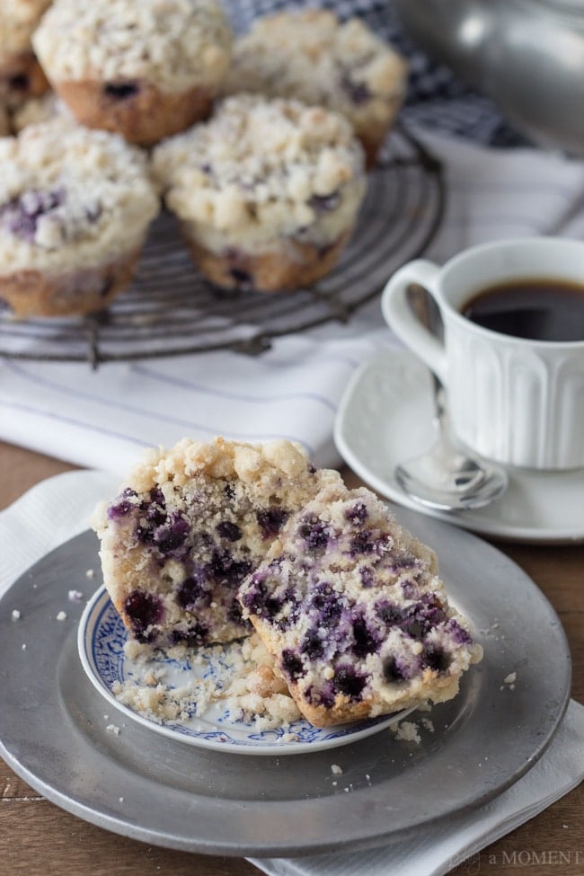 Simply Perfect Blueberry Muffins | Baking a Moment