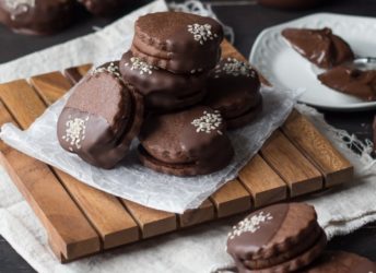 Chocolate Sesame Butter Sandwich Cookies | Baking a Moment