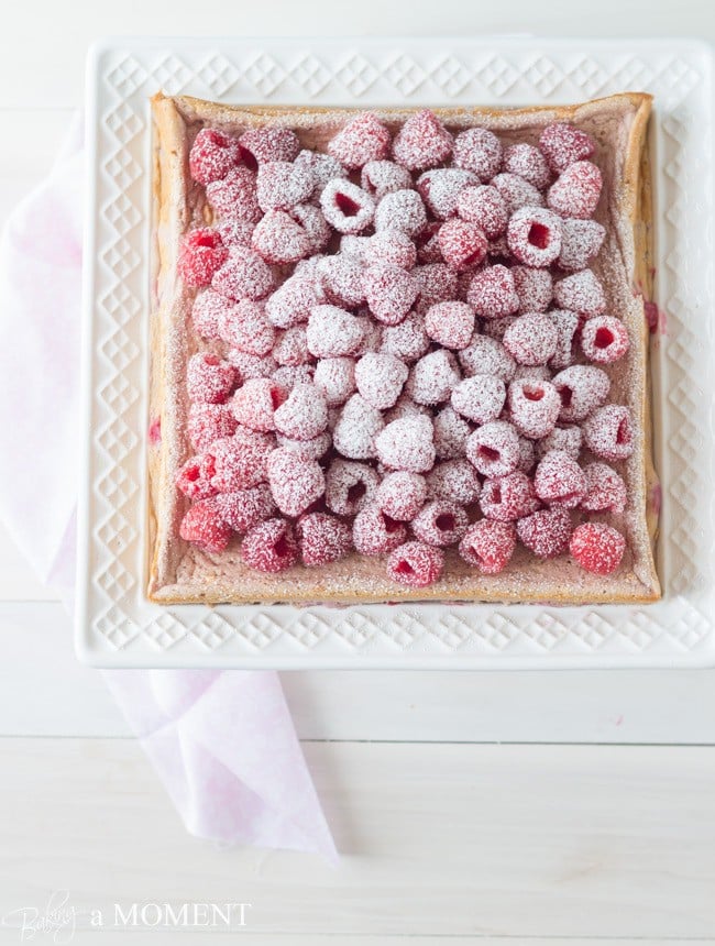 Raspberry Magic Custard Cake | Baking a Moment
