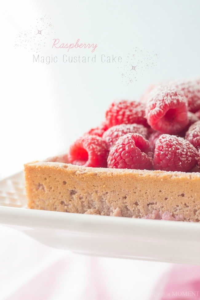 Raspberry Magic Custard Cake | Baking a Moment