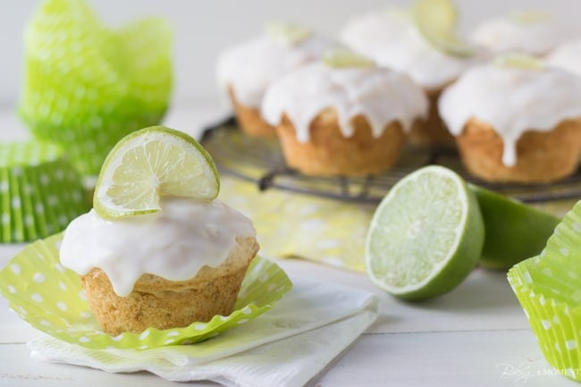 Coconut Lime Glazed Muffins | Baking a Moment