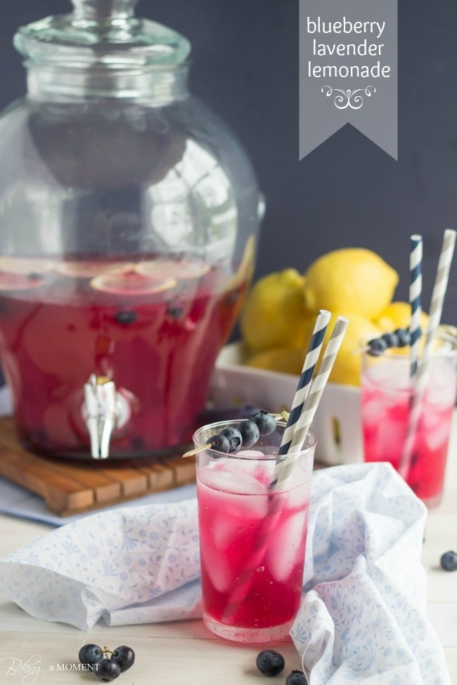 Blueberry Lavender Lemonade | Baking a Moment