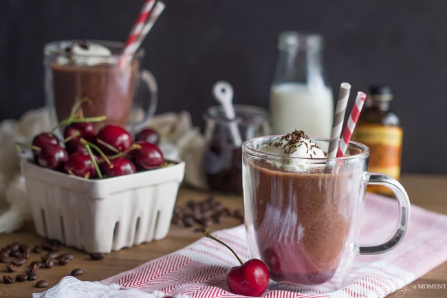 Cherry Almond Mocha Smoothie | Baking a Moment
