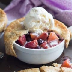 Peach Blueberry Pot Pies | Baking a Moment