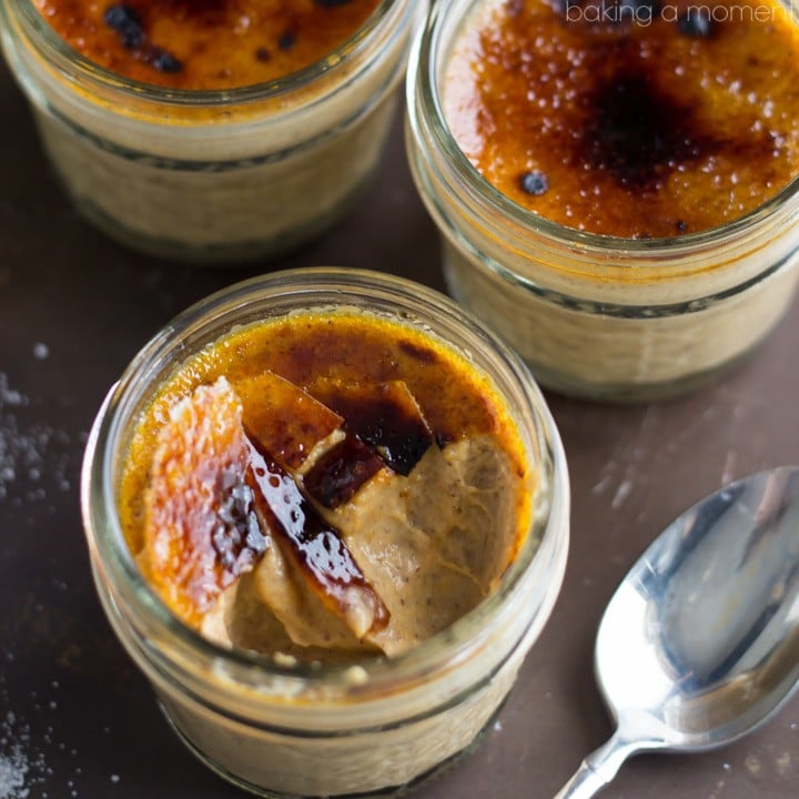 Something a bit different from pie- this Pumpkin Creme Brulee is so silky smooth! With brown sugar and fall spice, and one of the easiest recipes you'll ever bake!