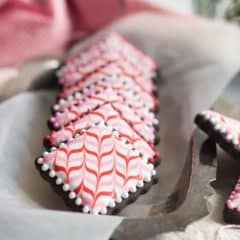 Iced Chocolate Peppermint Cookies- so pretty, and fun to make!