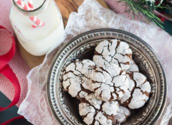 Classic Chocolate Crinkle Cookies with a Hazelnut and Orange Twist! These are so soft and chewy and full of wintry flavor.