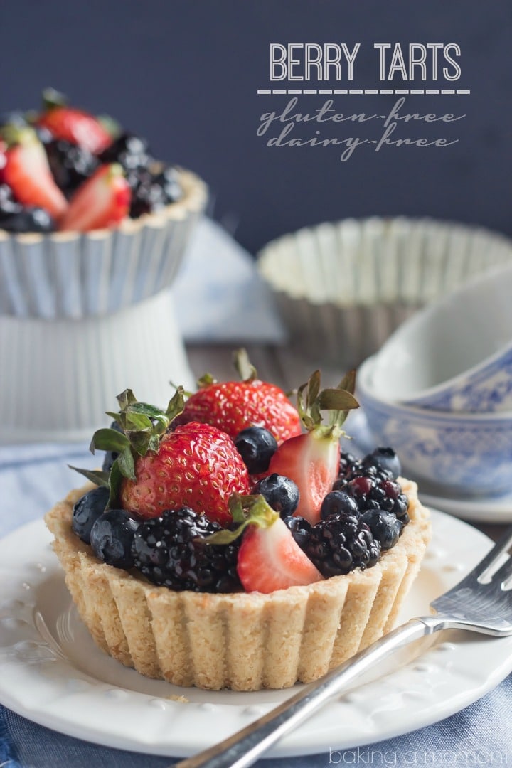 These gorgeous berry tarts were so simple to make and they tasted so good I couldn't believe they were GF & DF! 