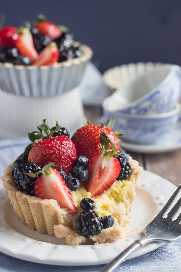 These gorgeous berry tarts were so simple to make and they tasted so good I couldn't believe they were GF & DF! 