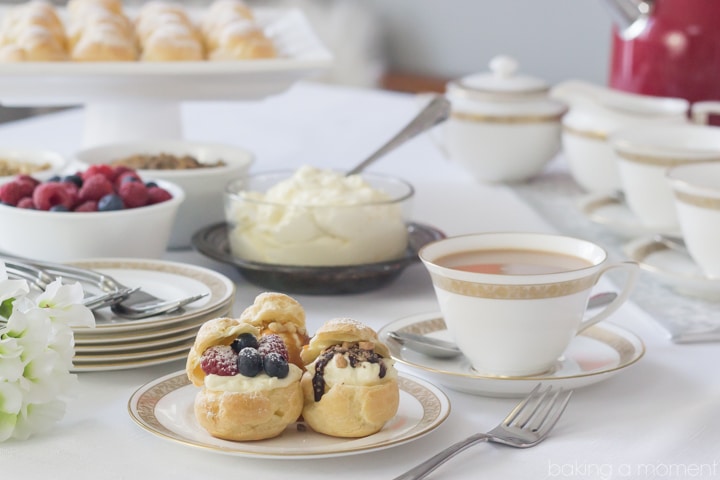How to Host a Mother's Day Tea with a DIY Cream Puff Bar