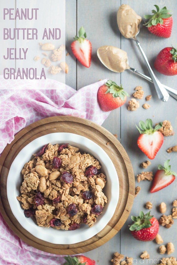 Peanut Butter and Jelly Granola- tasted almost like a peanut butter cookie, but the fruit just added something really special ;) #brunchweek