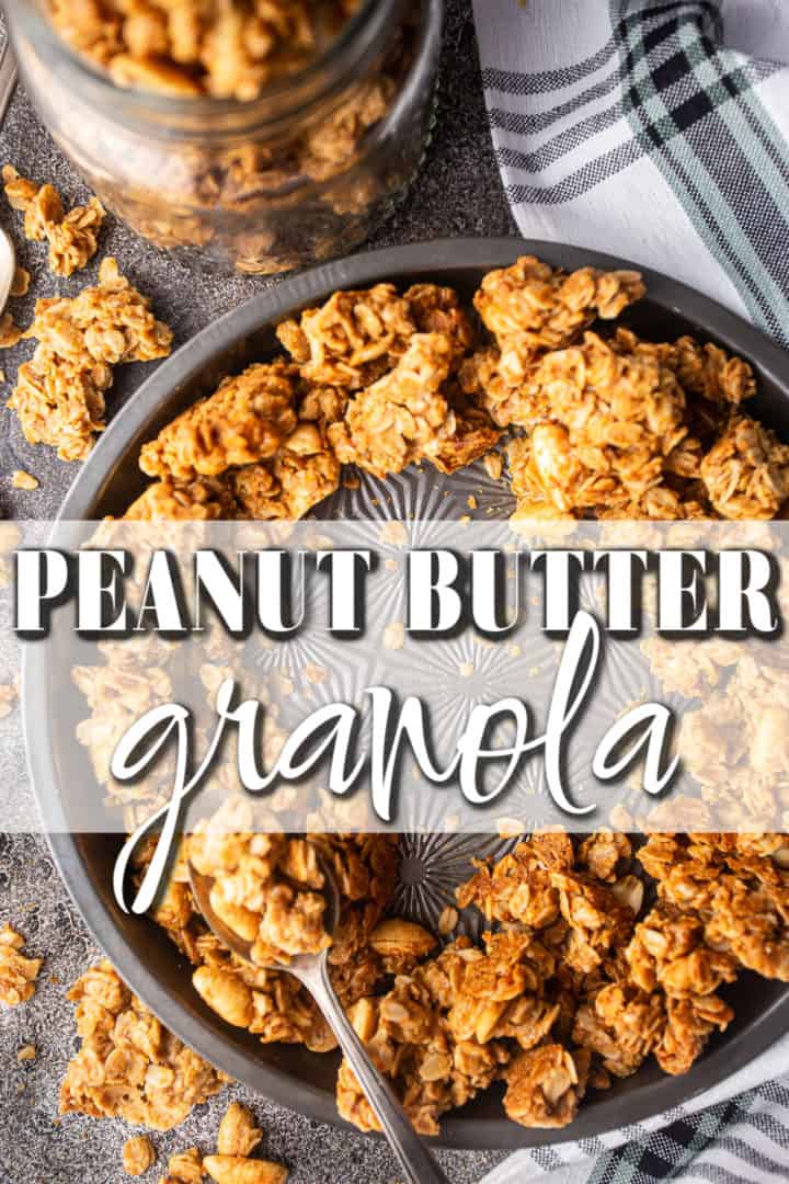Kind peanut butter granola copycat recipe, prepared and presented in a vintage cake pan.