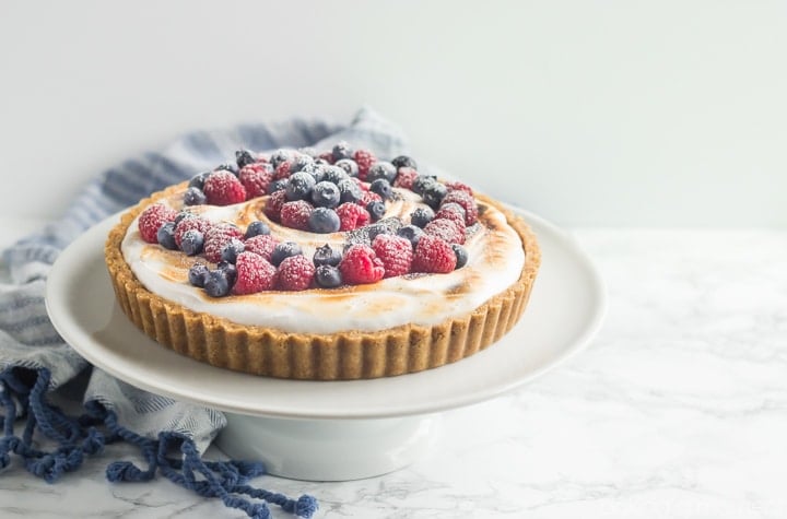 I loved the contrast between all the sweet s'mores goodness and those fresh summer berries.  Definitely making this S'mores Berry Tart again for the fourth! 