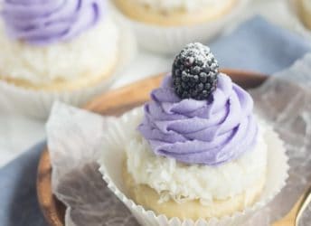 Blackberry Coconut Cupcakes- oh my! So dreamy and light, and that blackberry filling was such a fun surprise!