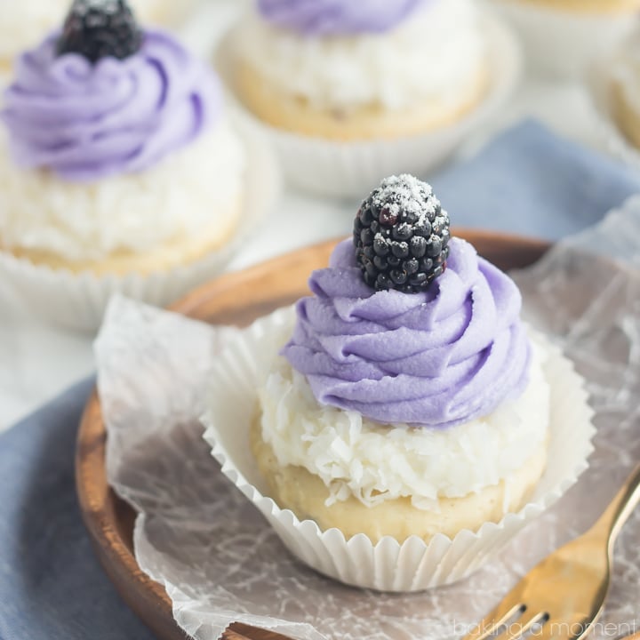 Blackberry Coconut Cupcakes- oh my!  So dreamy and light, and that blackberry filling was such a fun surprise! 