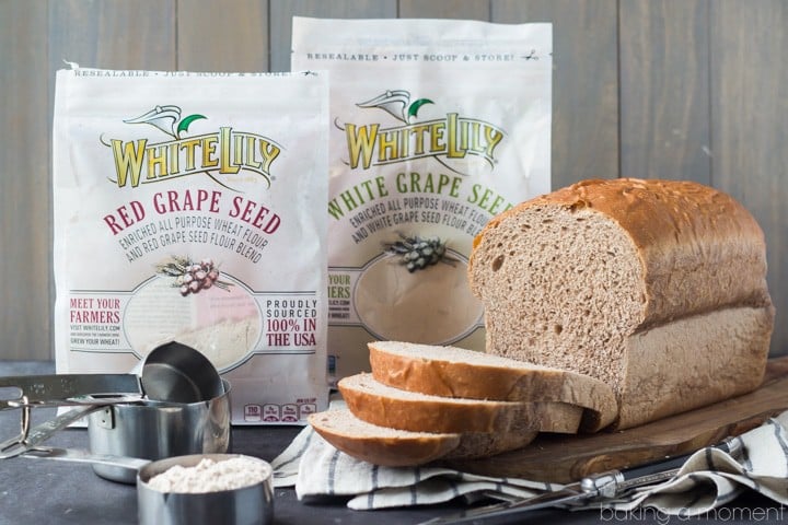 This is our go-to bread now: my whole family LOVES this Red Grapeseed Wheat Bread recipe!  #sponsored #whitelily