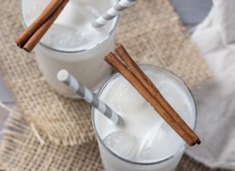 Coconut Horchata- tastes just like a rice pudding milkshake, with a hint of tropical coconut :)