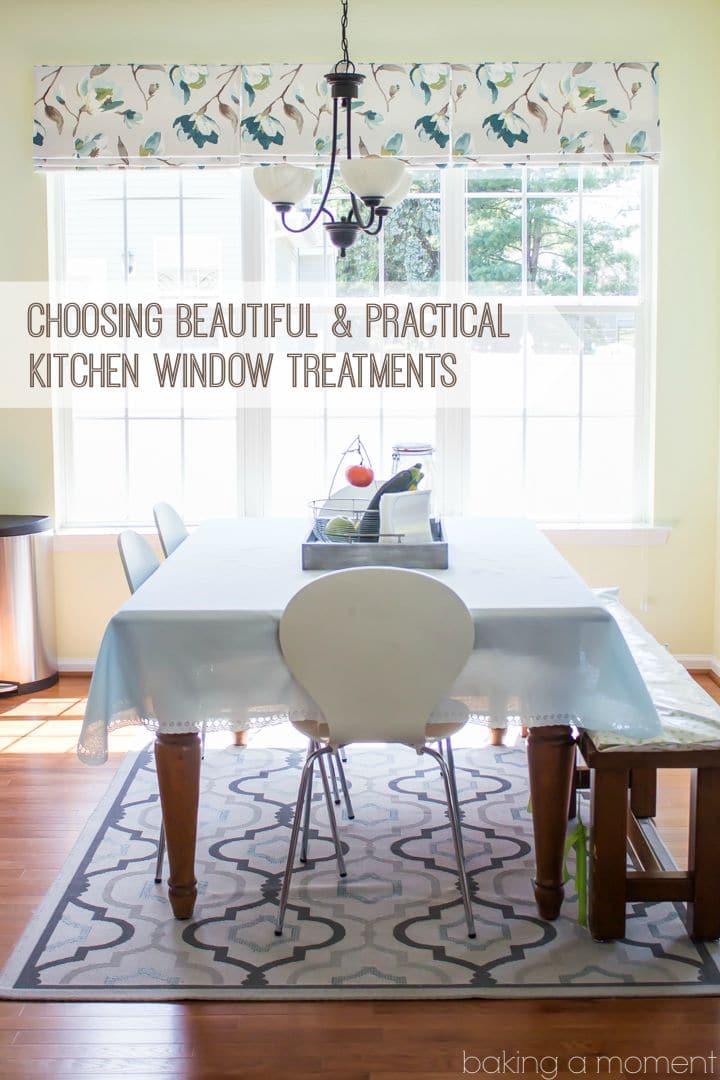 How to Choose Kitchen Window Treatments that are Beautiful and Practical | Baking a Moment @TonicLiving