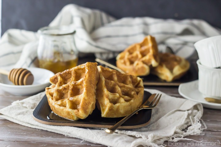 Greek Yogurt Freezer Waffles- whip up a big batch in less than an hour and have them all week long. Miles better than anything store bought!