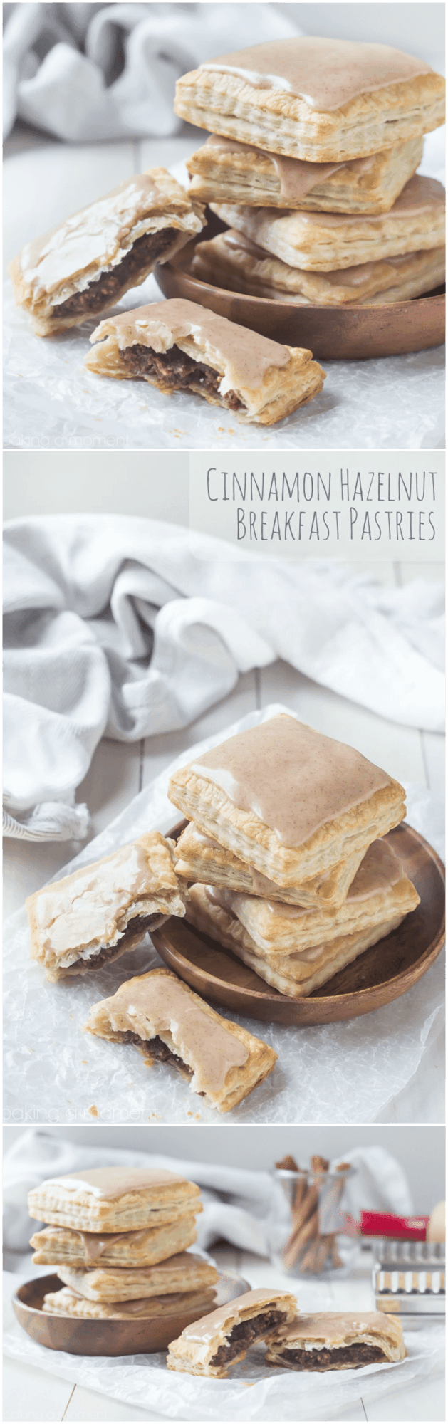 Cinnamon Hazelnut Breakfast Pastries- the crust is so flaky & buttery, and that filling! These make busy mornings feel so much more special. 