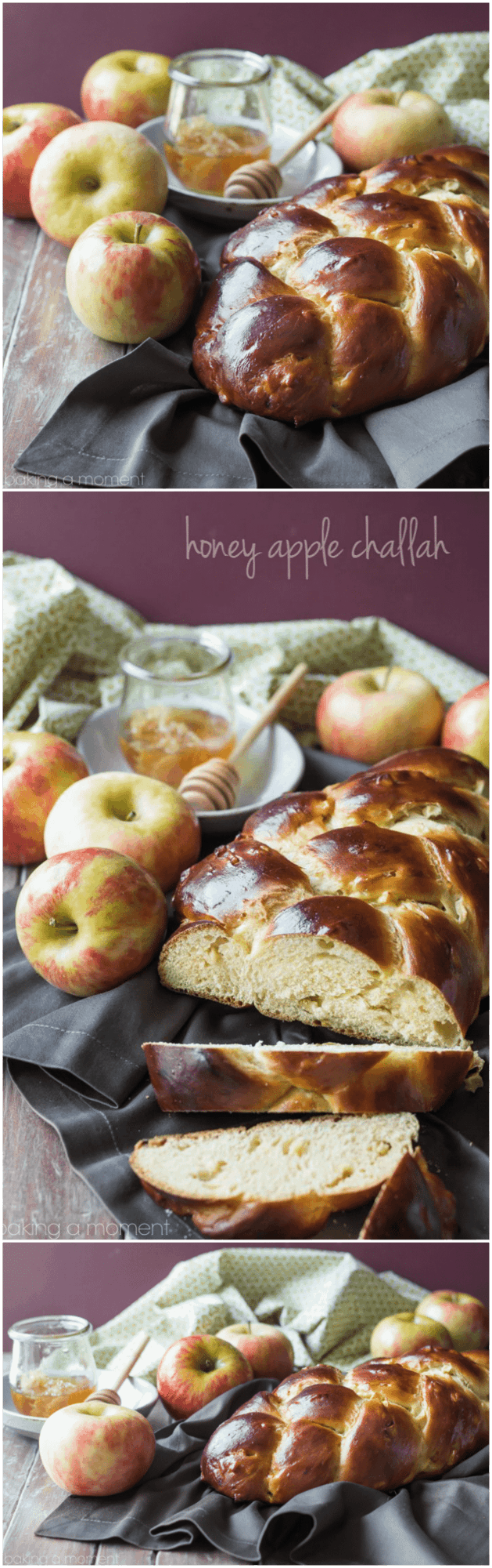 Honey Apple Challah- start off a sweet New Year with this slightly sweet, moist, and egg-y bread recipe.