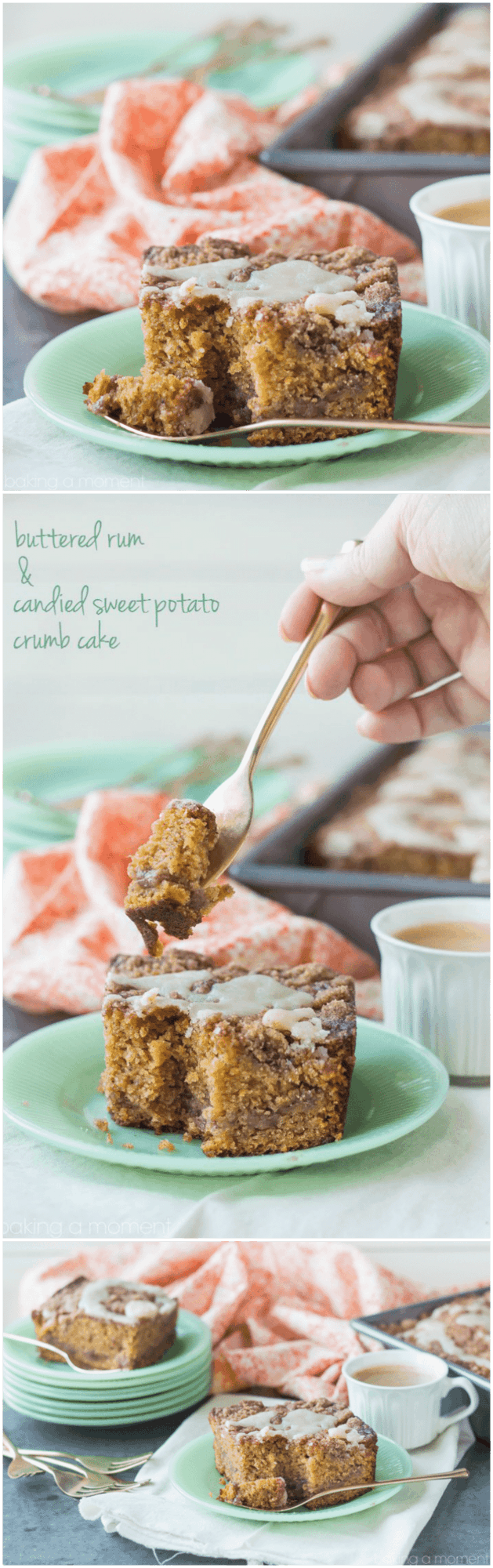 Buttered Rum & Candied Sweet Potato Crumb Cake #grandbabycakesbook