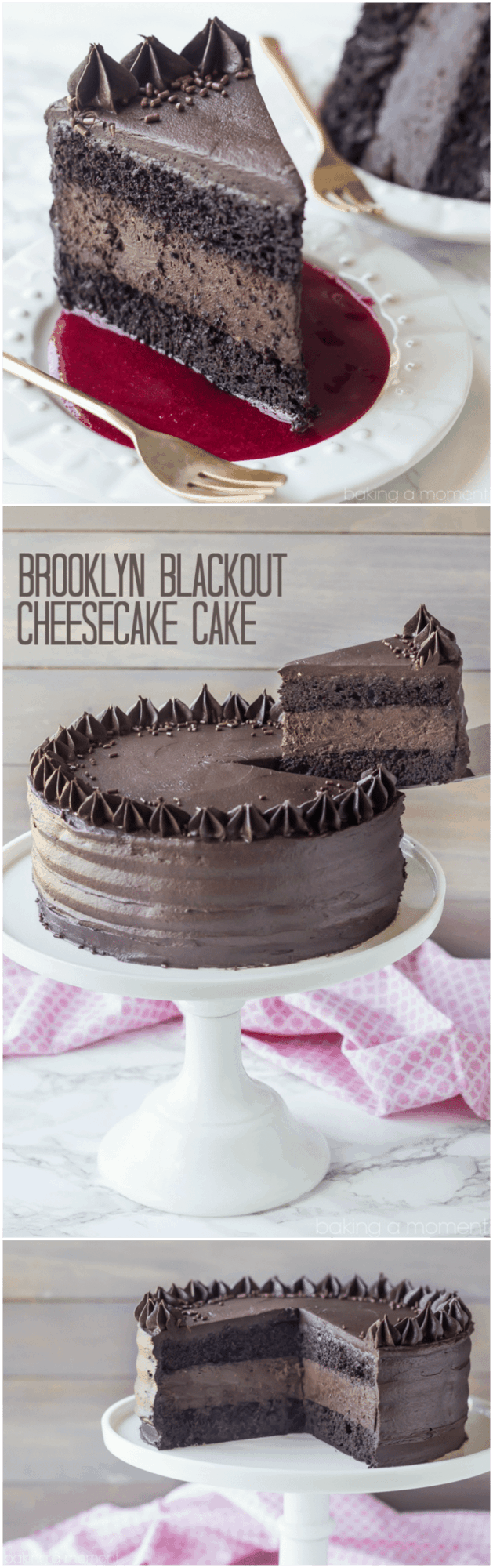 Brooklyn Blackout Cheesecake Cake | Baking a Moment