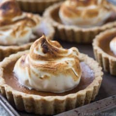 Pumpkin Meringue Tarts with a Buttery Shortbread Crust- Loved that these were made with whole wheat and had no refined sugar! The maple flavor pairs so nicely...