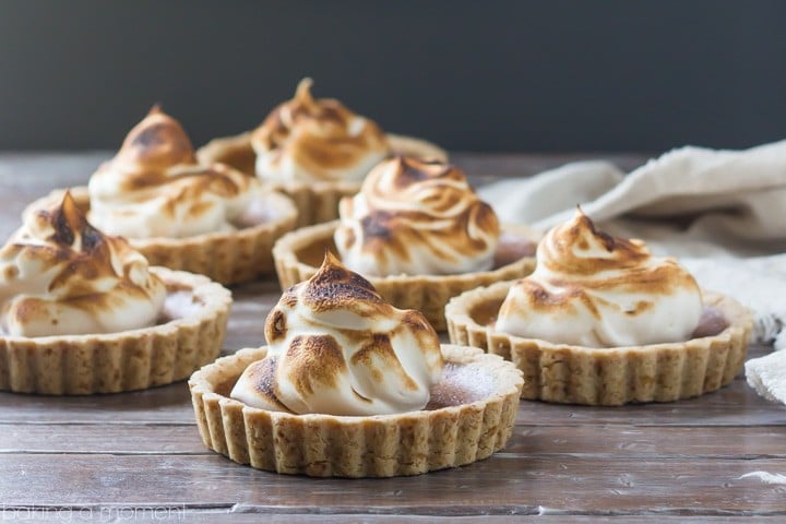 Pumpkin Meringue Tarts with a Buttery Shortbread Crust- Loved that these were made with whole wheat and had no refined sugar! The maple flavor pairs so nicely... 