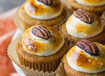 Sweet Potato Souffle Cupcakes- Inspired by everyone's favorite Thanksgiving side dish. These were so moist from the sweet potatoes and pineapple, and I loved that hint of cinnamon along with the toasted marshmallow topping!