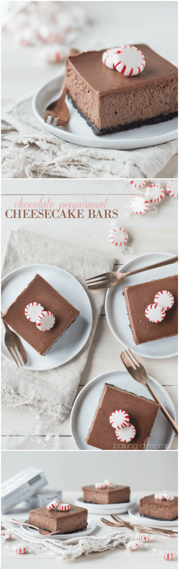 I made these Chocolate Peppermint Cheesecake Bars for Christmas and they were a huge hit! The cheesecake is so chocolate-y and creamy, and I loved that cool hit of peppermint! @spreadphilly #OneAndOnlyPhilly #HolidaysAreMadeWith #spon