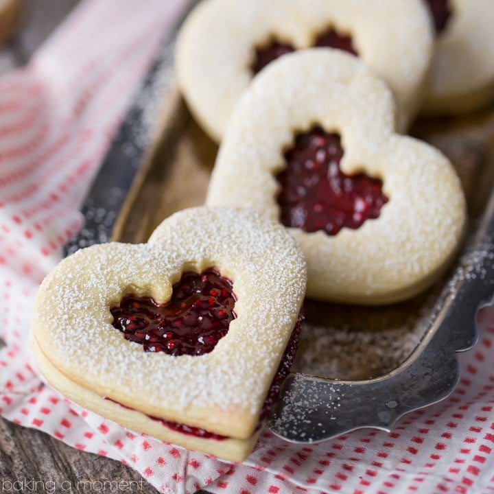 Raspberry Linzer Cookies- these are such a classic! The flavor was spot on with this recipe: buttery, tender cookie + fresh, bright raspberry flavor. Definitely making again! #madewithkitchenaid