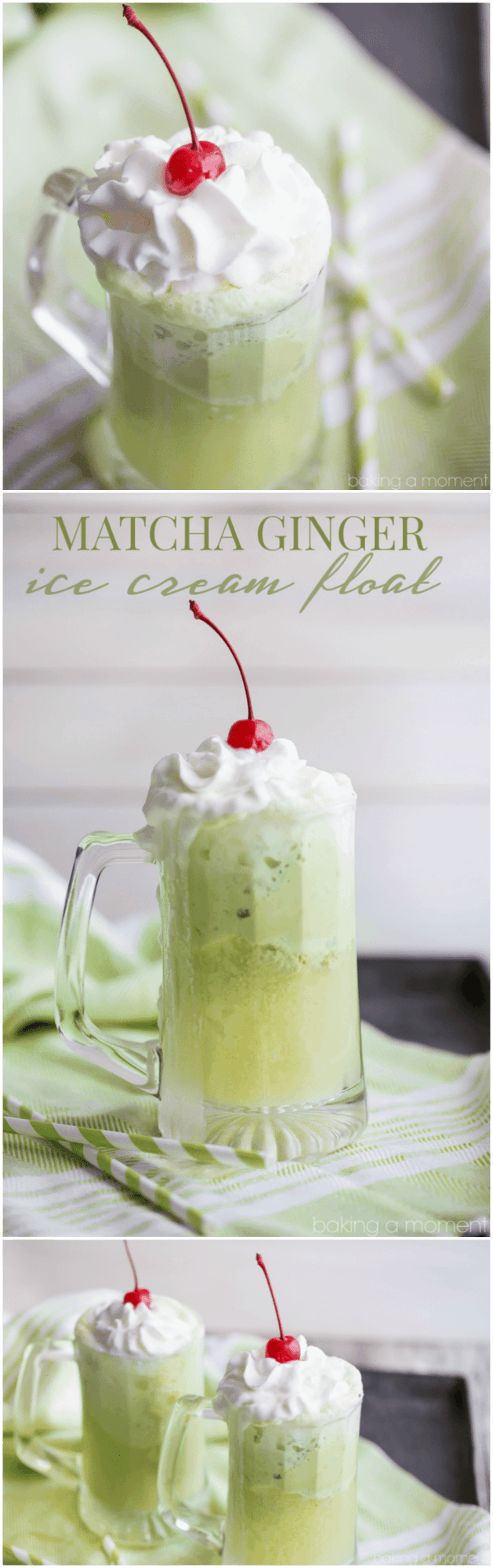 Loved the flavor combination in this Matcha Ginger Ice Cream Float! Definitely will be making this for St. Patrick's Day ;)