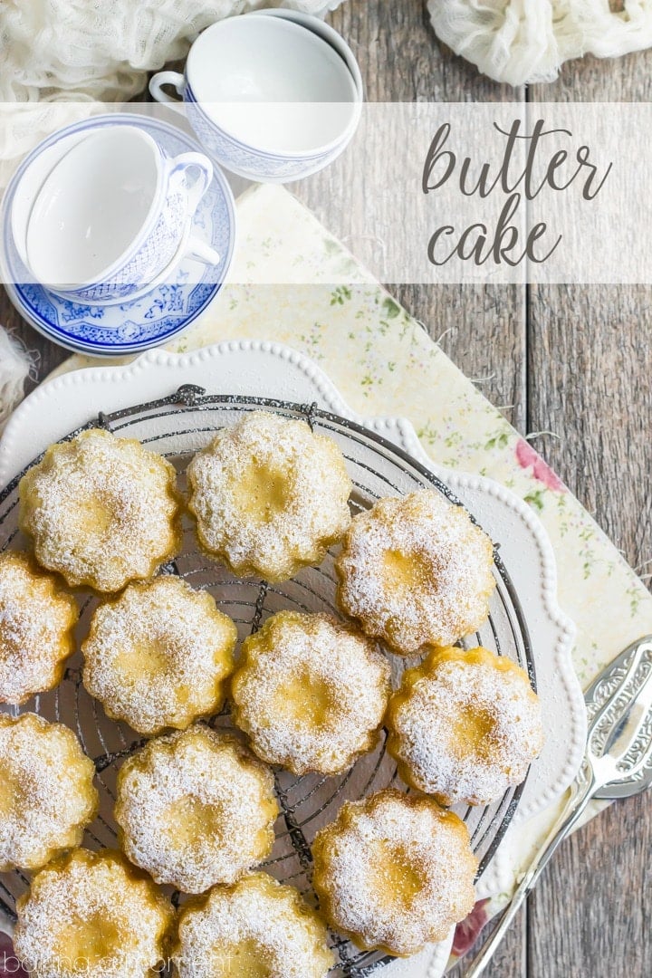 This butter cake recipe is simple as can be, but so good! I use this for everything from layer cakes, to bundts, to cupcakes. Pairs perfectly with any kind of topping and it's super-simple to make! 