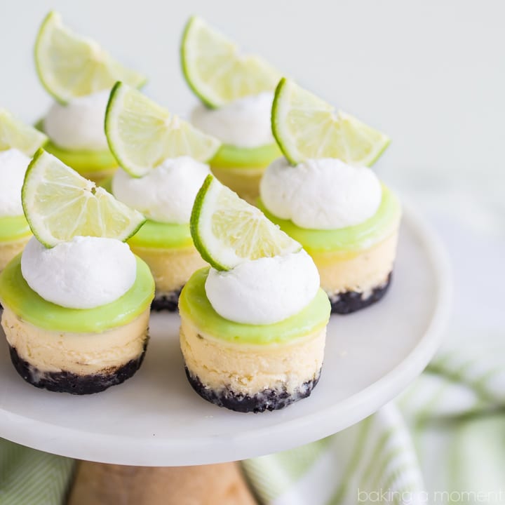 Creamy cheesecake spiked with lime and topped with a tart, buttery lime curd. The crunchy chocolate cookie crust is a great contrast!