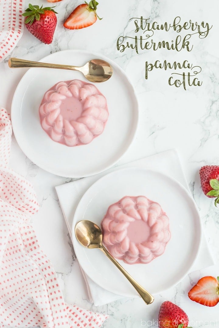 Strawberry Buttermilk Panna Cotta: sweet, summery, and so simple to make!