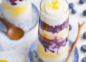 Lemon Blueberry Parfaits- about the easiest no-bake dessert I've ever made, and just bursting with summer-y flavor!