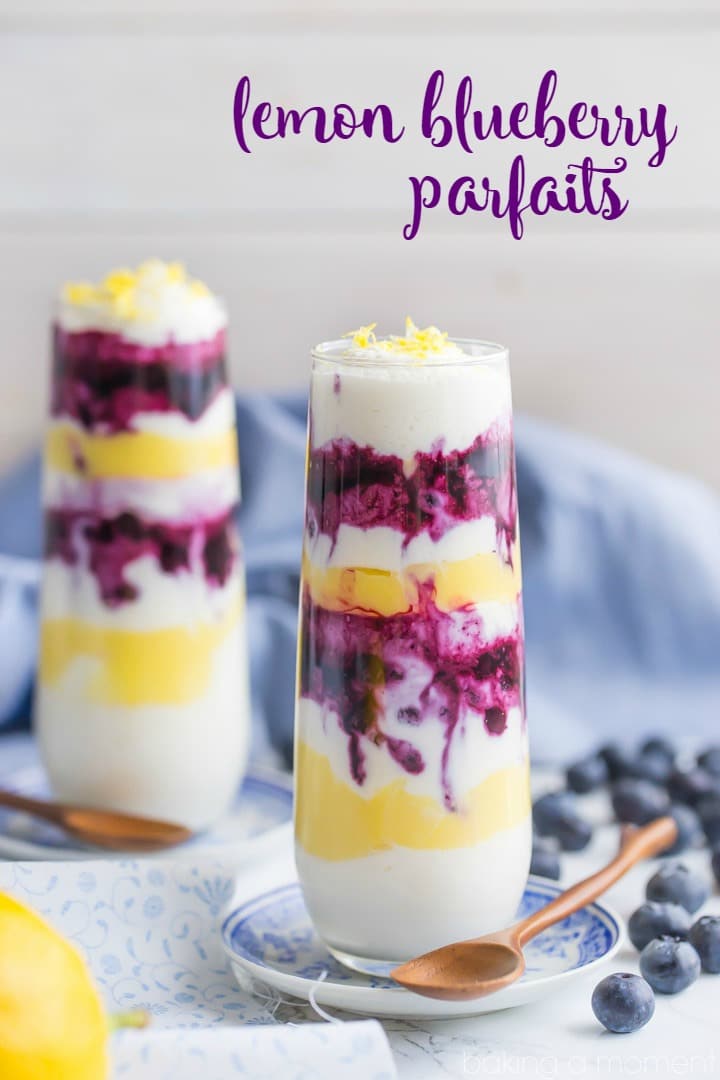 Lemon Blueberry Parfaits- about the easiest no-bake dessert I've ever made, and just bursting with summer-y flavor! 
